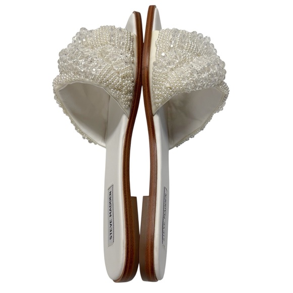 Steve Madden | Ecstatic Embellished Sandal In White Multi - New With Box - Picture 6 of 12